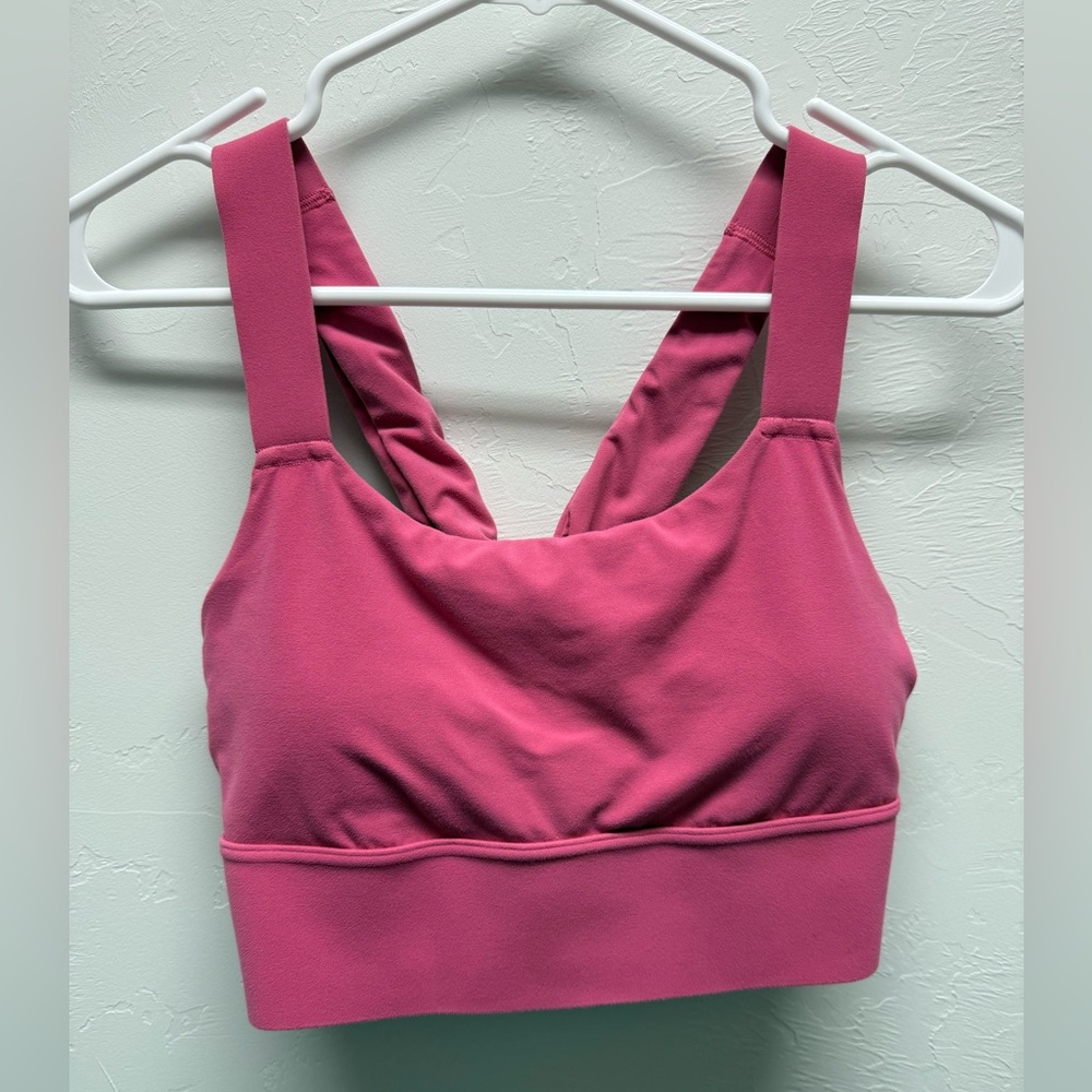 Athleta Pink Warrior Longline Bra - size M